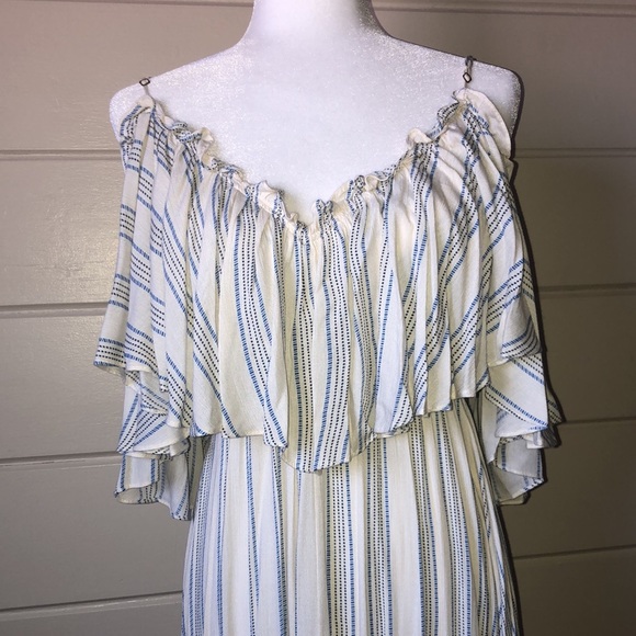Misa Los Angeles Cream Gauze Flounce Maxi Size XS - Picture 4 of 12